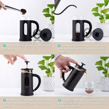 Mini French Press Coffee Maker with 4 Level Filtration System